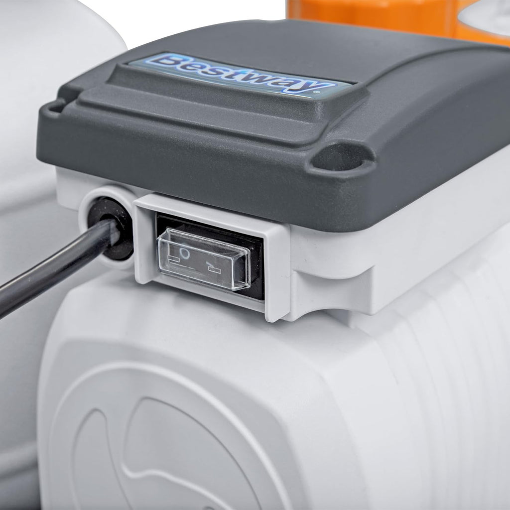 58498E Flowclear 1500 Gallon Sand Filter Pool Pump for Above Ground 300 to 11,200 Gallon Swimming Pools with Adapter