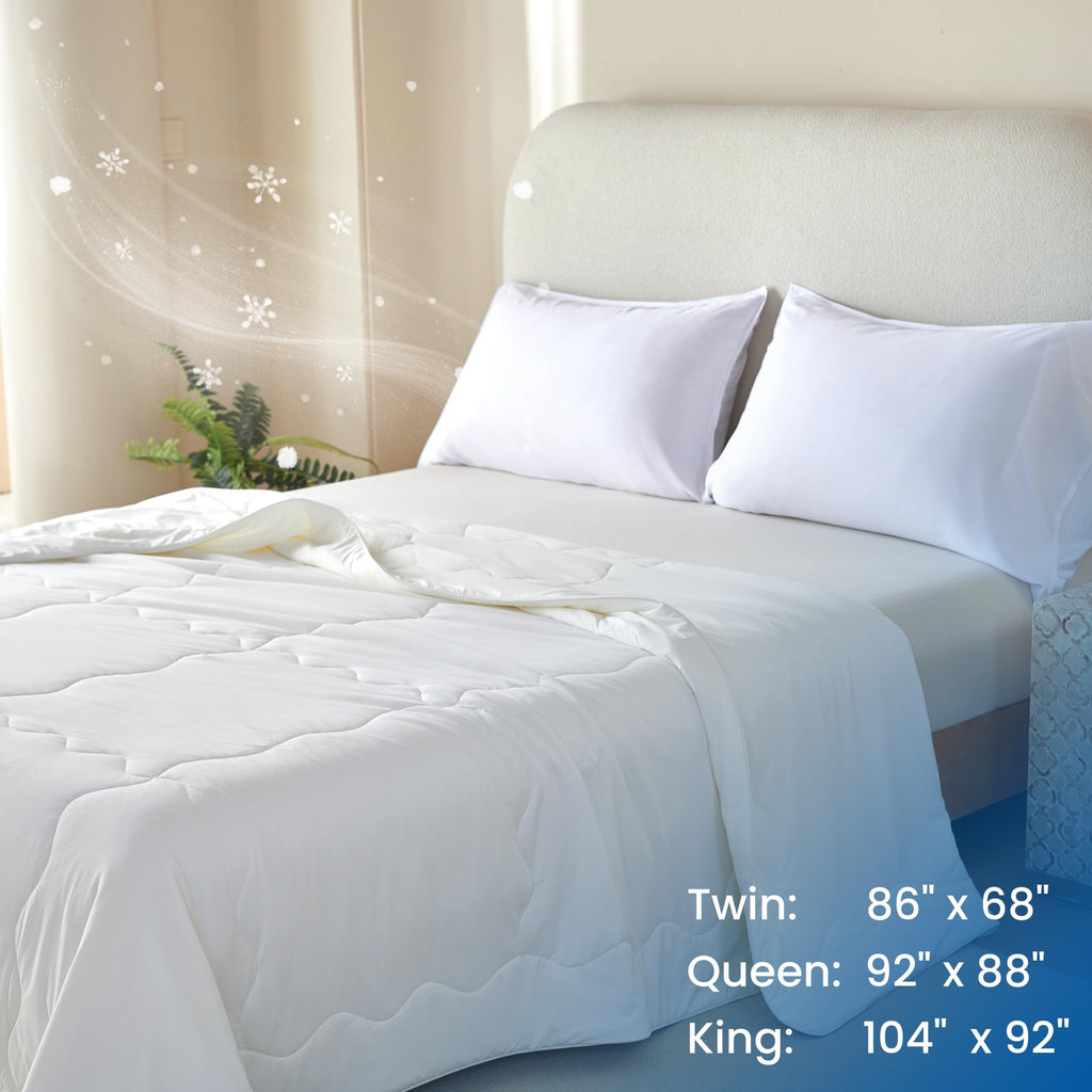 Cooling Comforter, Double-Sided Cool Beige, Twin