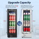 24 Inch Wine and Beverage Refrigerator, Dual Zone Wine Beverage Cooler 24" with 