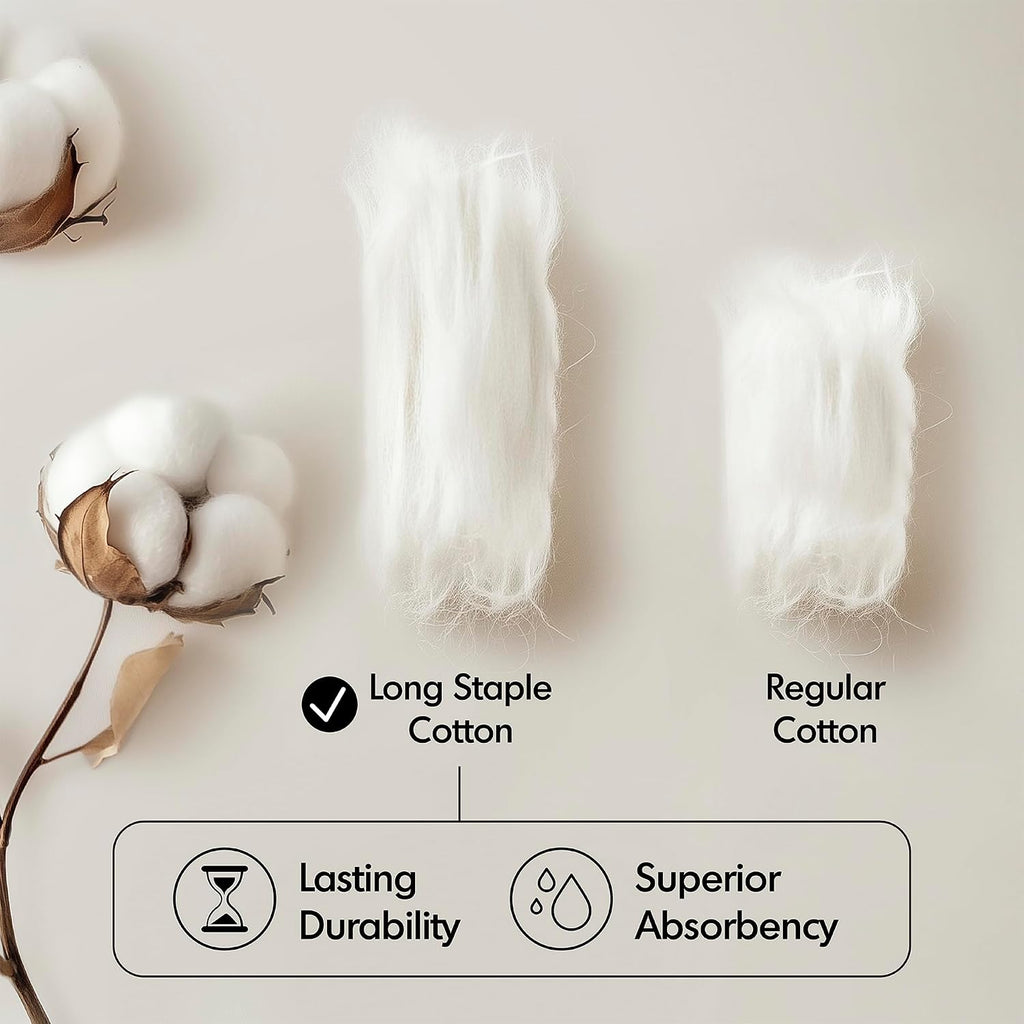 Park Cotton Bath Sheet 2 Piece Oversized, 800GSM, 34" x 68" Natural | Long Staple, Highly Absorbent Bath Towel