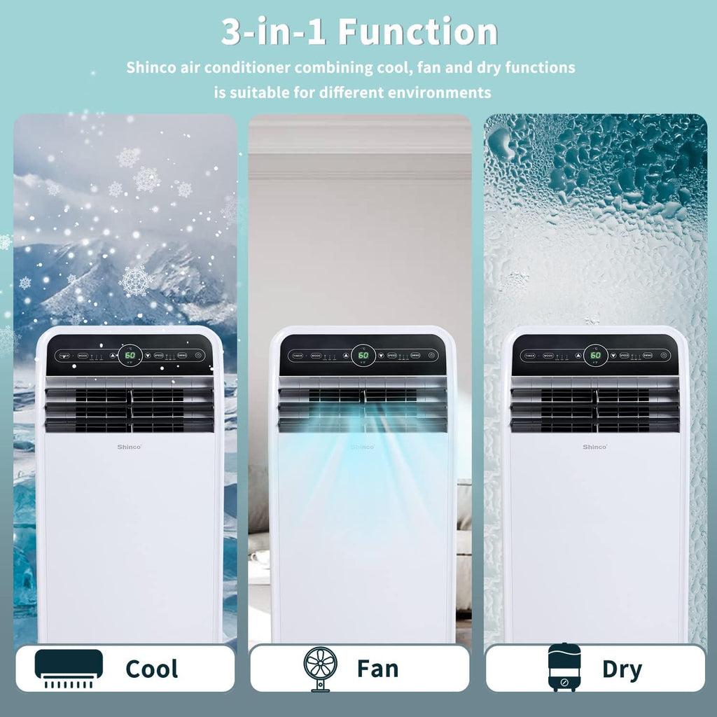 12,000 BTU Portable Air Conditioner, Portable AC Unit with Built-in Cool
