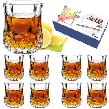 1.7 OZ Tequila Shot Glasses, Crystal Cordial Glasses (8)