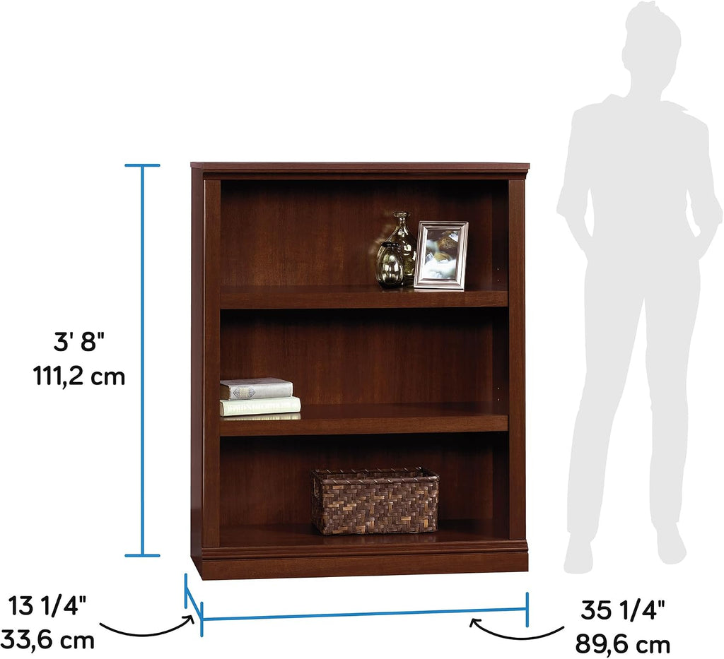 Miscellaneous Storage 3-Shelf Bookcase/ Book shelf, Select Cherry finish