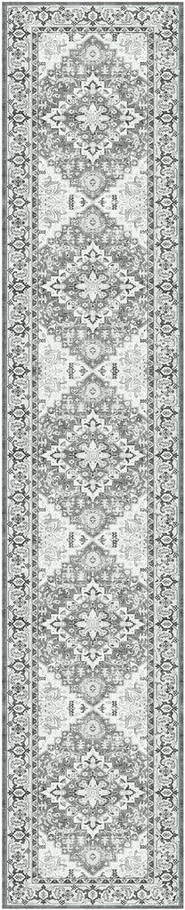 Runner Rug, Washable Entryway Rugs, Grey White