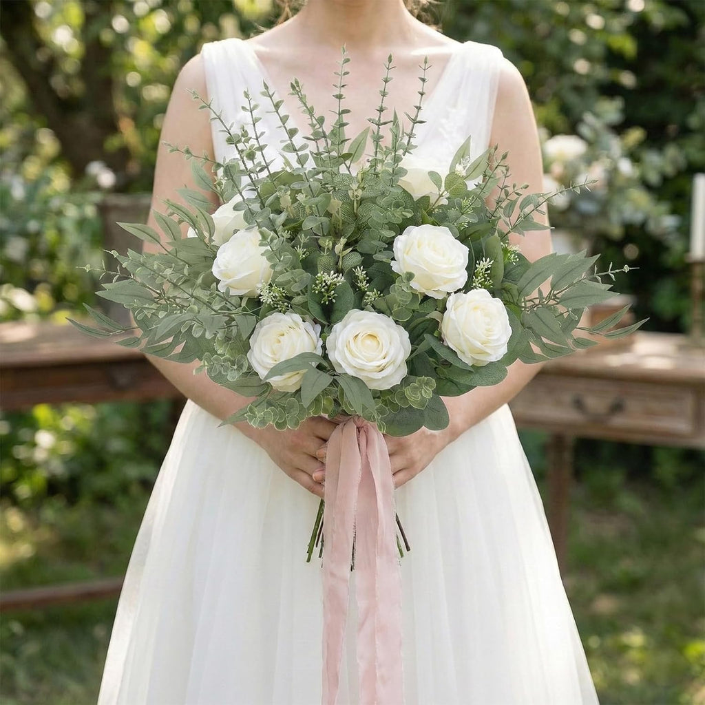 130 Pcs Artificial Mixed Eucalyptus Stems Bulk, 5 Kinds of Faux Greenery Eucalyptus Leaves Bulk for Vase Wedding DIY