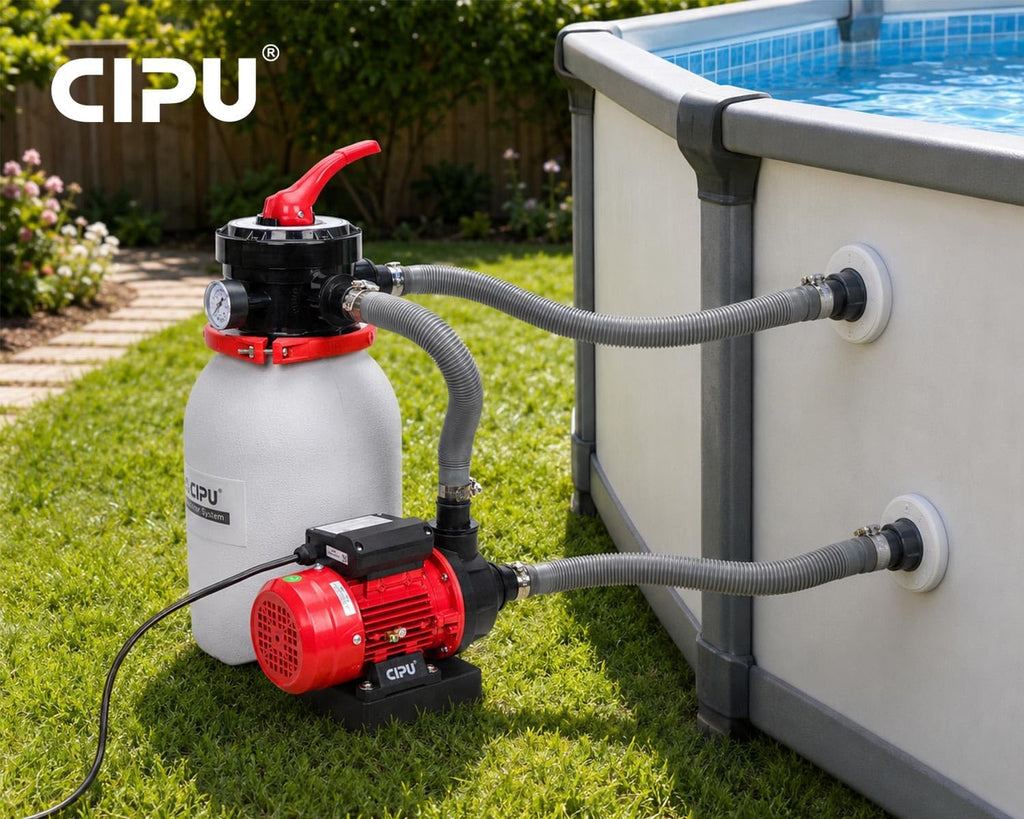 10-inch Sand Filter Pump System for Above Ground Pools, 0.25HP 115V Pool Sand Filter with 4-Way Valve