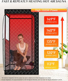 Smartmak Portable Sauna with Infrared 660nm Red Light Therapy Lamp for Home Relaxation
