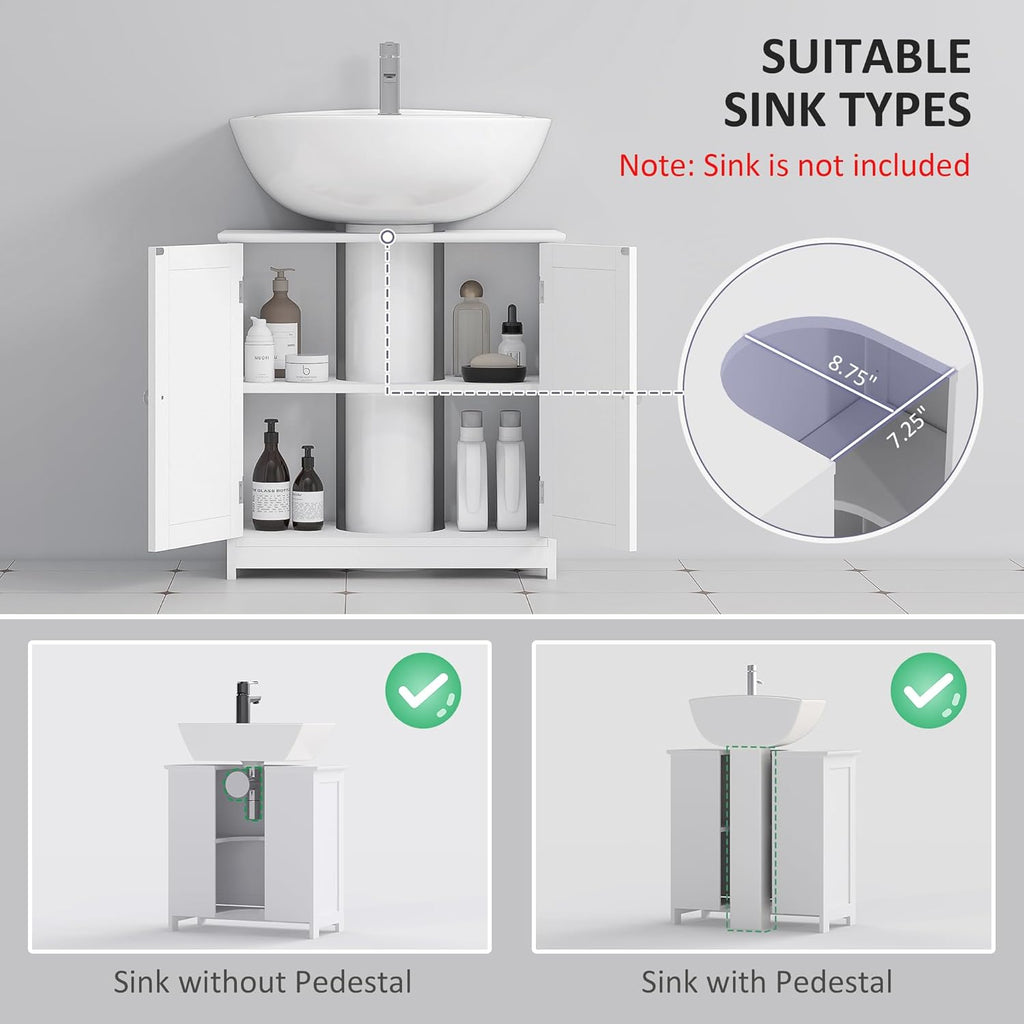 23.5" Pedestal Sink Storage Cabinet