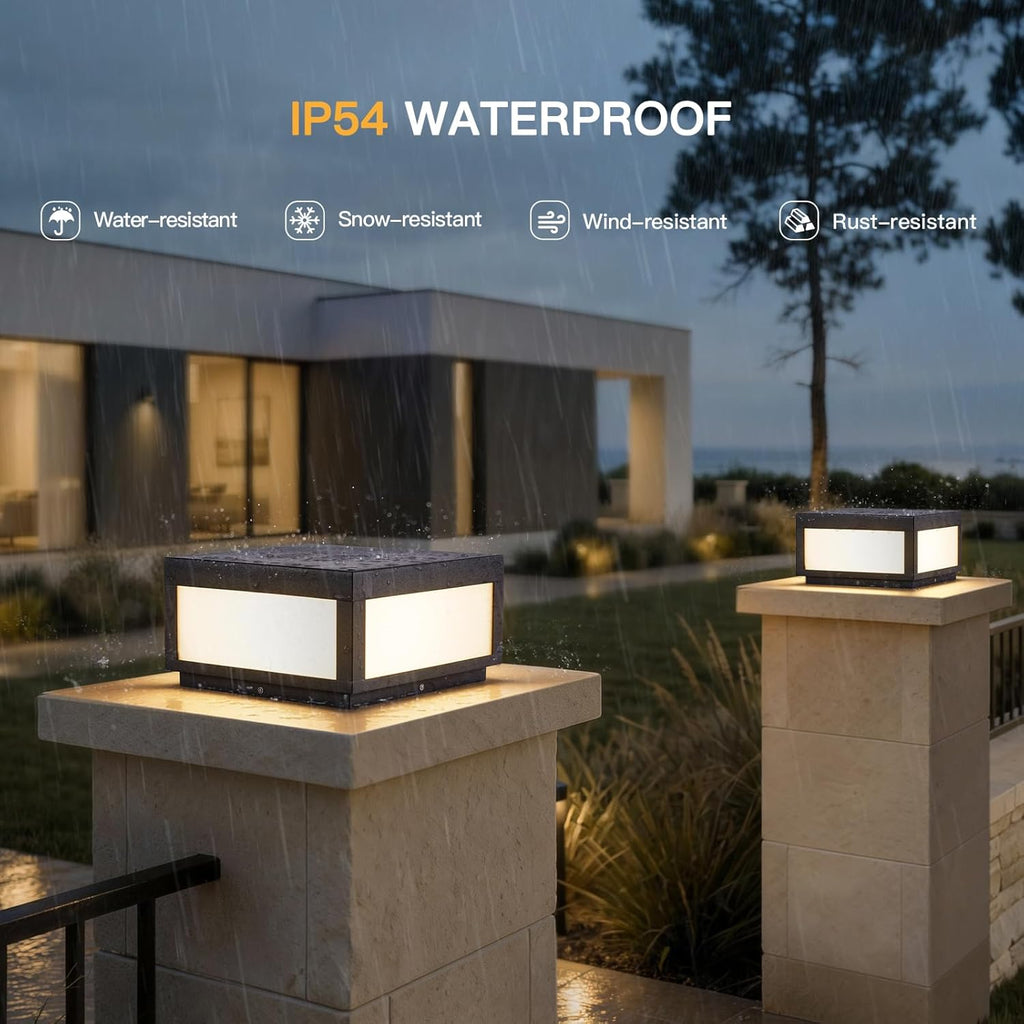 Outdoor Post Lights Hard Wired, 11.8" Column Light, Modern Pillar Lights Outdoor Waterproof
