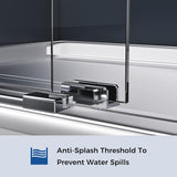 Frameless Shower Door, 56-60" W x 75" H Sliding Shower Doors