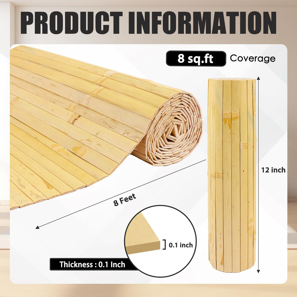 Bamboo Wall Panel Bamboo Pole Wrap Roll for Interior Decoration
