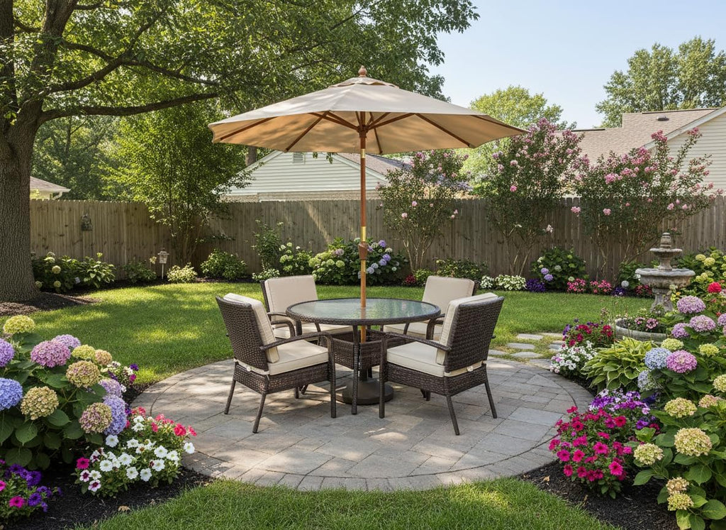 30 Pound Umbrella Base - Weighted Umbrella Base for Use with Patio Table - Heavy Duty Base- Made in The USA