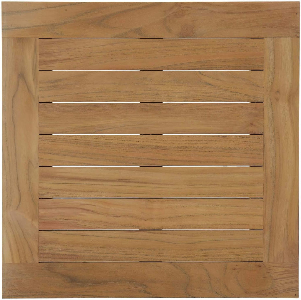Marina Premium Grade A Teak Wood Outdoor Patio Square Side End Table in Natural