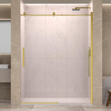 56-60” x 76” Frameless Shower Door, 5/16" (8mm) Clear SGCC Tempered Glass, Bathroom Glass Sliding Shower Doors