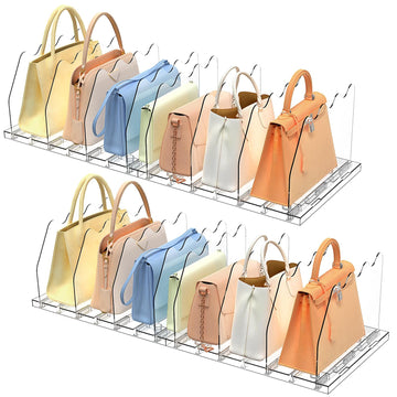 Adjustable Shelf Dividers for Closet, Purse Organizers for Bag, Clear