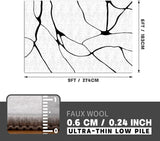 Abstract Black and White Area 6'x9'