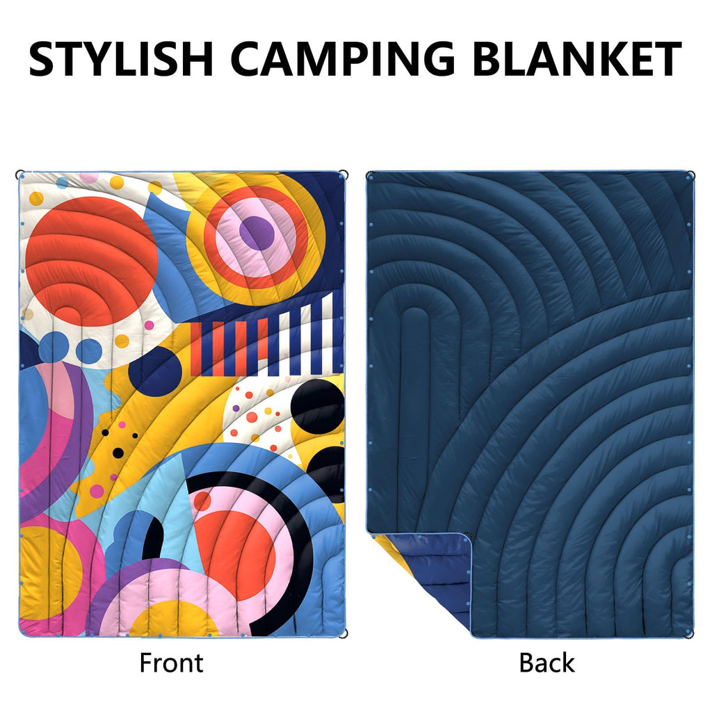 Camping Blanket, Puffy Printed Camping Blanket
