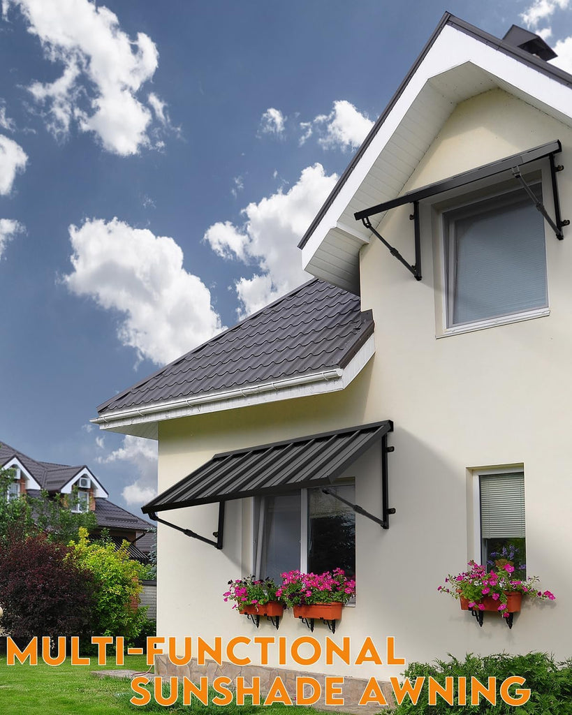 Metal Awning for Door Entrance, 54x24 Inches Adjustable Angle Window Awnings , Sunsetter Shade Canopy Outdoor