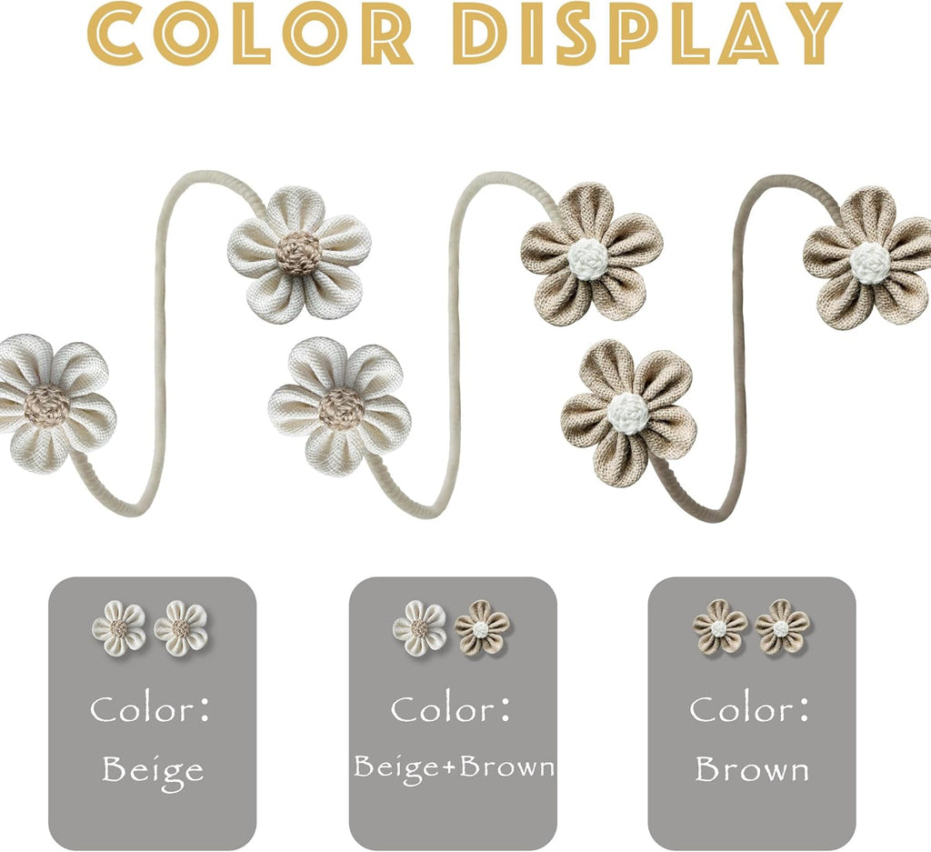 Curtain Tie Backs for Curtain Drapes, Boho Decor Holdback Farmhouse TieBacks for Blackout/Sheer Curtains, Jute Rope