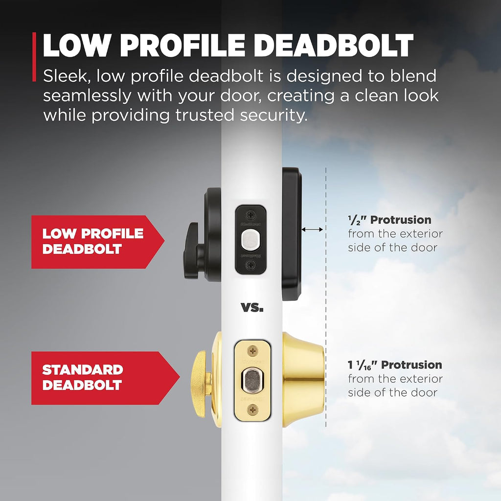Brentford Front Door Lock Handle and Deadbolt Set, Entry Handleset Exterior with Sedona Reversible Lever - Door Handleset