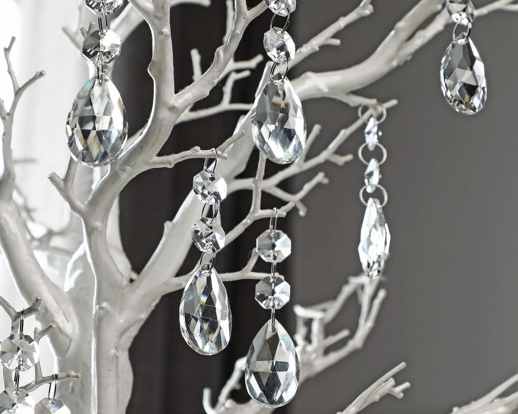 20 Pcs Teardrop Crystal Chandelier Pendants Beads Decor - Teardrop Chandelier Crystal Glass Pendants Beads 20 Pcs Set