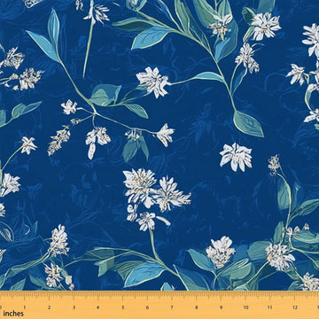 Cosmos Fabric by The Yard, Vintage Phony Waterproof Outdoor Fabric, Country Flowers Upholstery and Home Accents, Garden