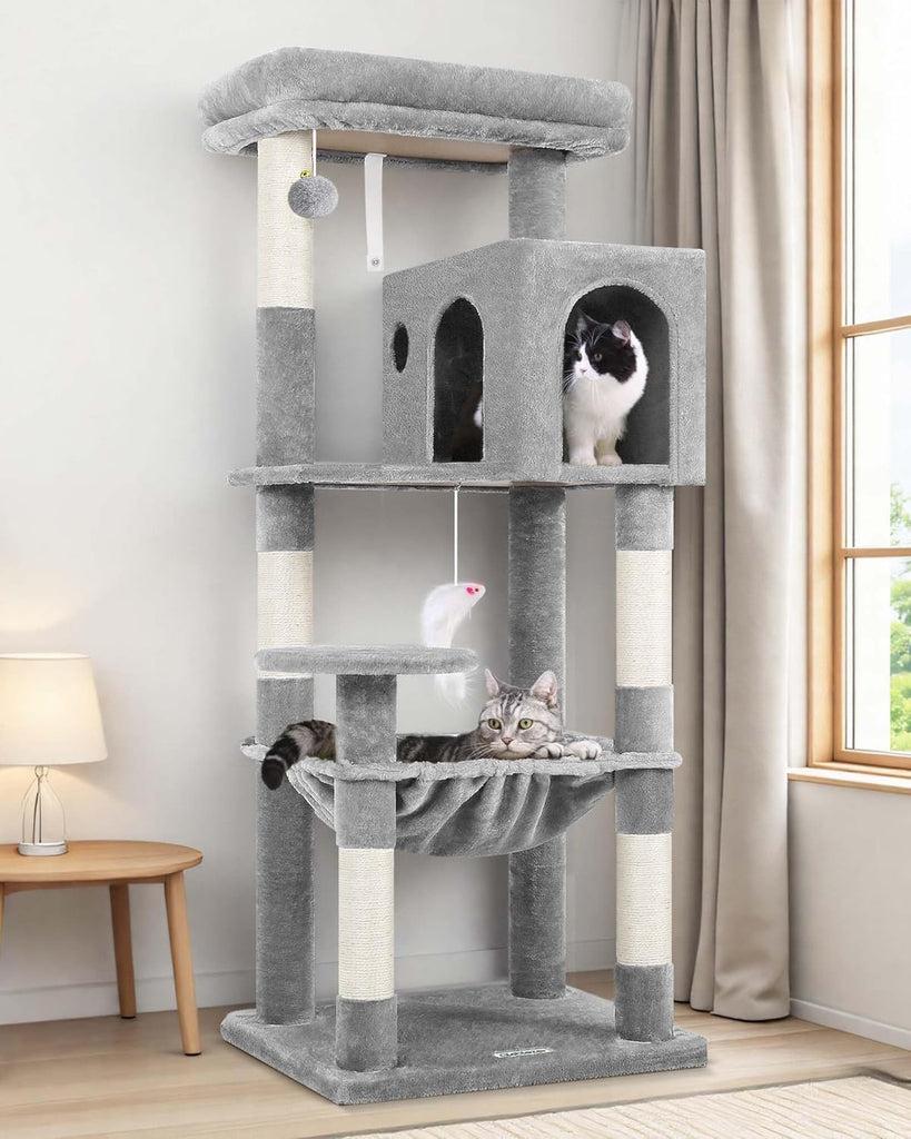 Cat Tree Tower with Scratching Post for Indoor Cats