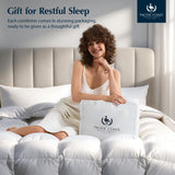 Luxury White Goose Feather Down Fiber Comforter King, All Season Hotel Collection Duvet Insert, Ultr