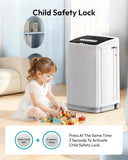 1.03cu.ft Portable Washer, 8.8Lbs Capacity Small Portable Washing Machine with 10 Programs 5 Water Levels, Drain Pump