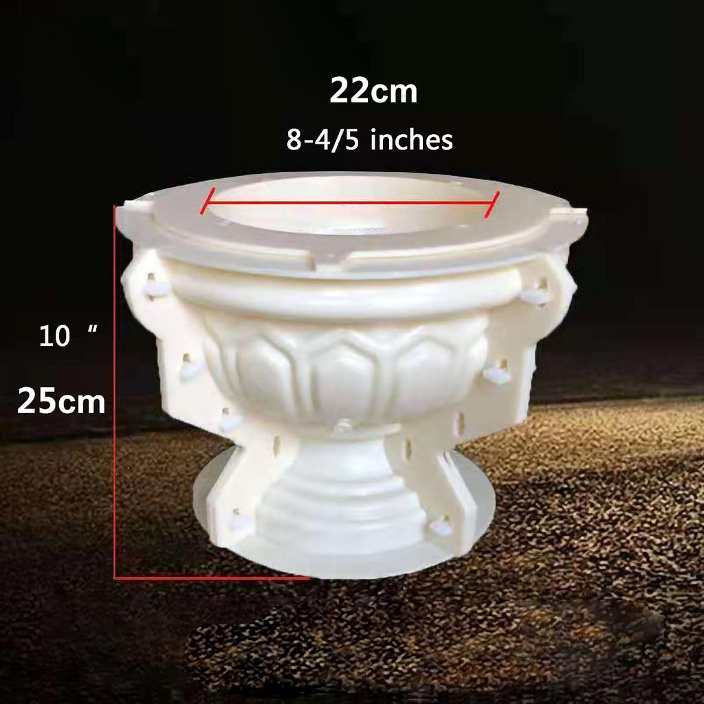 ABS Mold for Classical Pedestal Planter - Reusable Flower Pot Mold for DIY Concrete Garden Urn, Home Patio Balcony