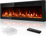 60 Inch Electric Fireplace in-Wall Recessed and Wall Mounted