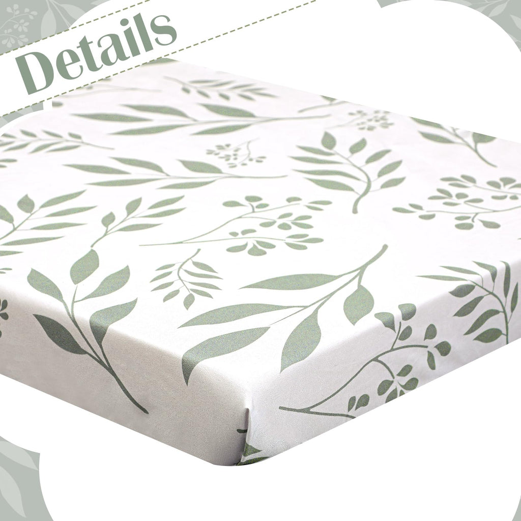 4 Pack Fitted Crib Sheets for Girls, Wildflowers