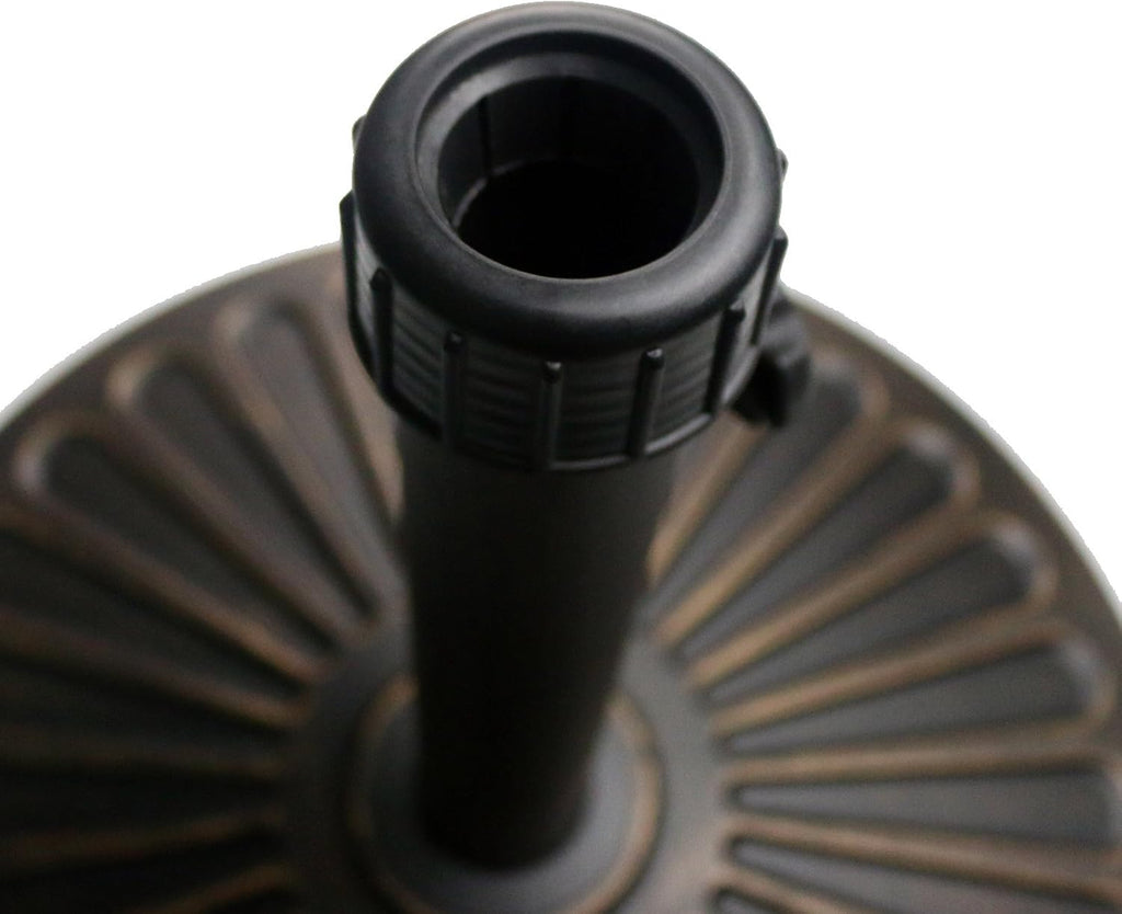 18" 30.2-lbs Heavy Duty Round Antiqued Umbrella Base - Bronze