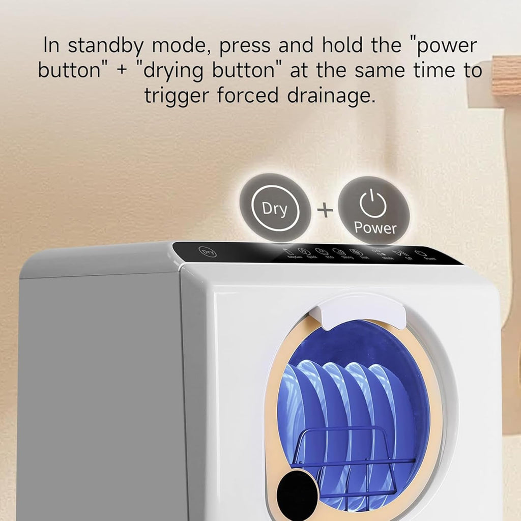 Countertop Dishwasher With Built-in Water Tank, Dishwasher Mini Portable For Apartments and RVs