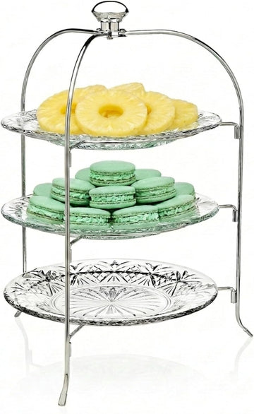 3 Tiered Platter Stand - Dublin Crystal Collection
