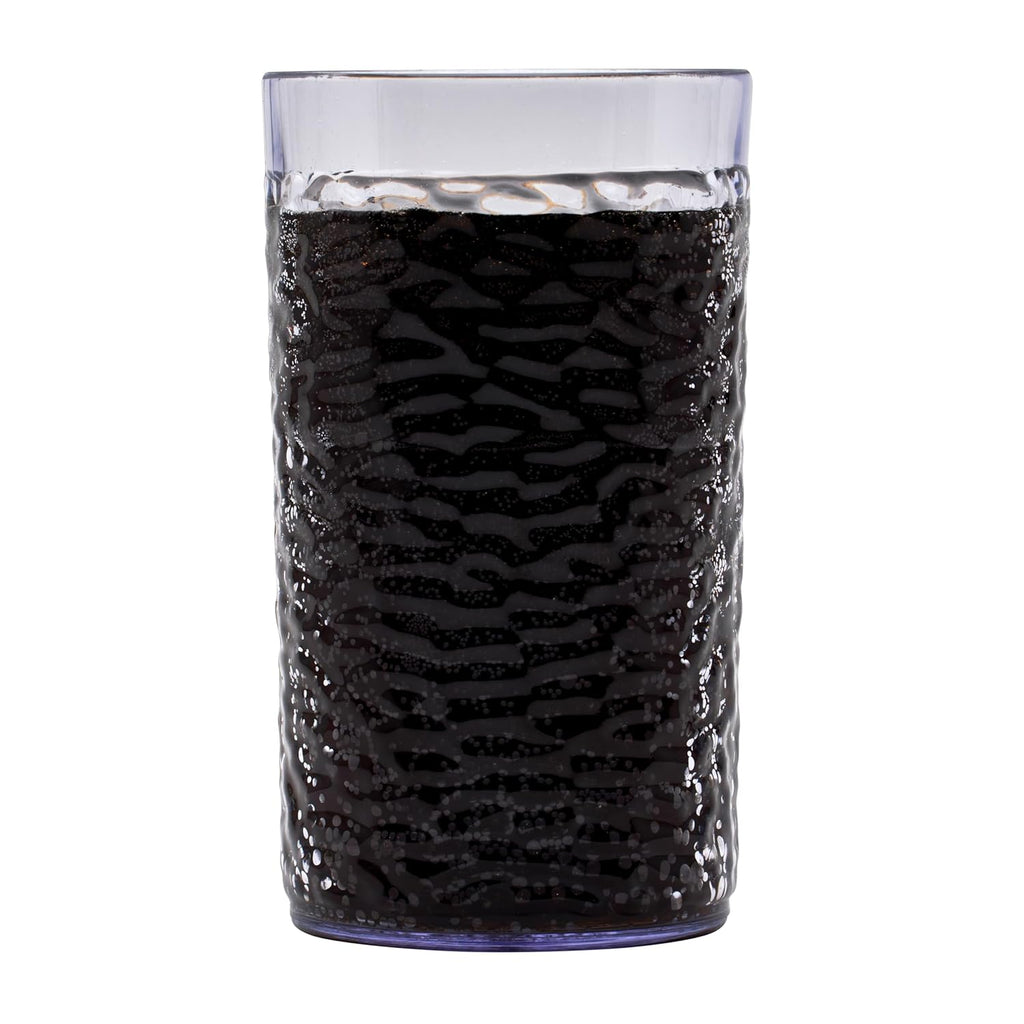 G.E.T. 3316-CL-EC Heavy-Duty Shatterproof Plastic Pebbled Tumbler, 16 Ounce, Clear (Set of 4)