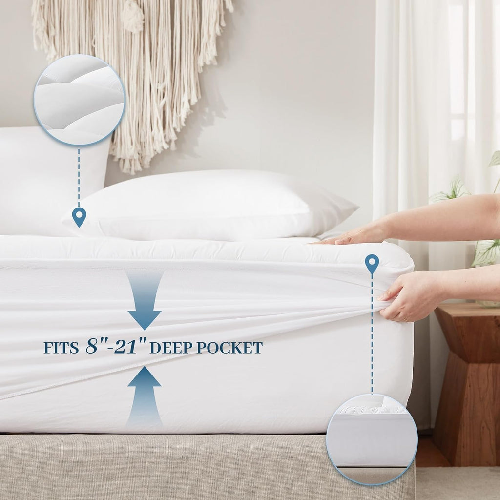 Cotton Top Mattress Topper Full, with Memory Foam Layer