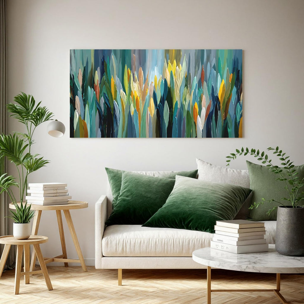 Modern Abstract Wall Art Prints Vibrant Teal Green Prints Canvas Art Wall Decor Abstract Art Aesthetic Home Wall