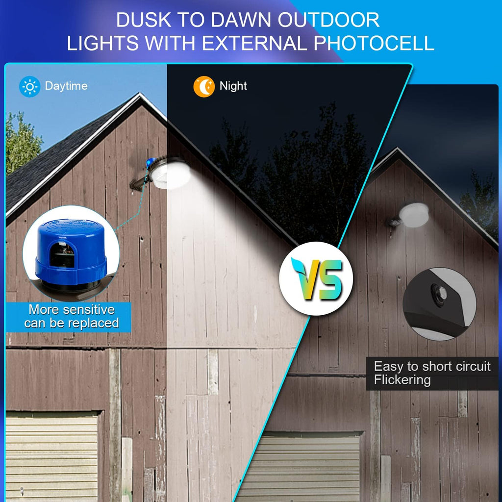 120W LED Barn Light with Photocell Dusk to Dawn | Brightset 18000LM 5000K Adjustable Angle with Mount Arm Outdoor