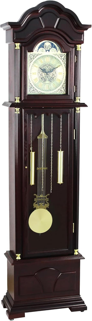 72 Inch Floor Standing Grandfather Clock, Cherry Finish