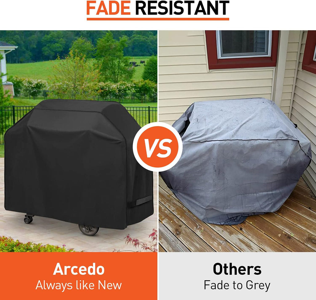 BBQ Grill Cover 50 Inch, Heavy Duty Waterproof Barbecue Cover for Outdoor Grills up to 48 Inch Width, Suitable for