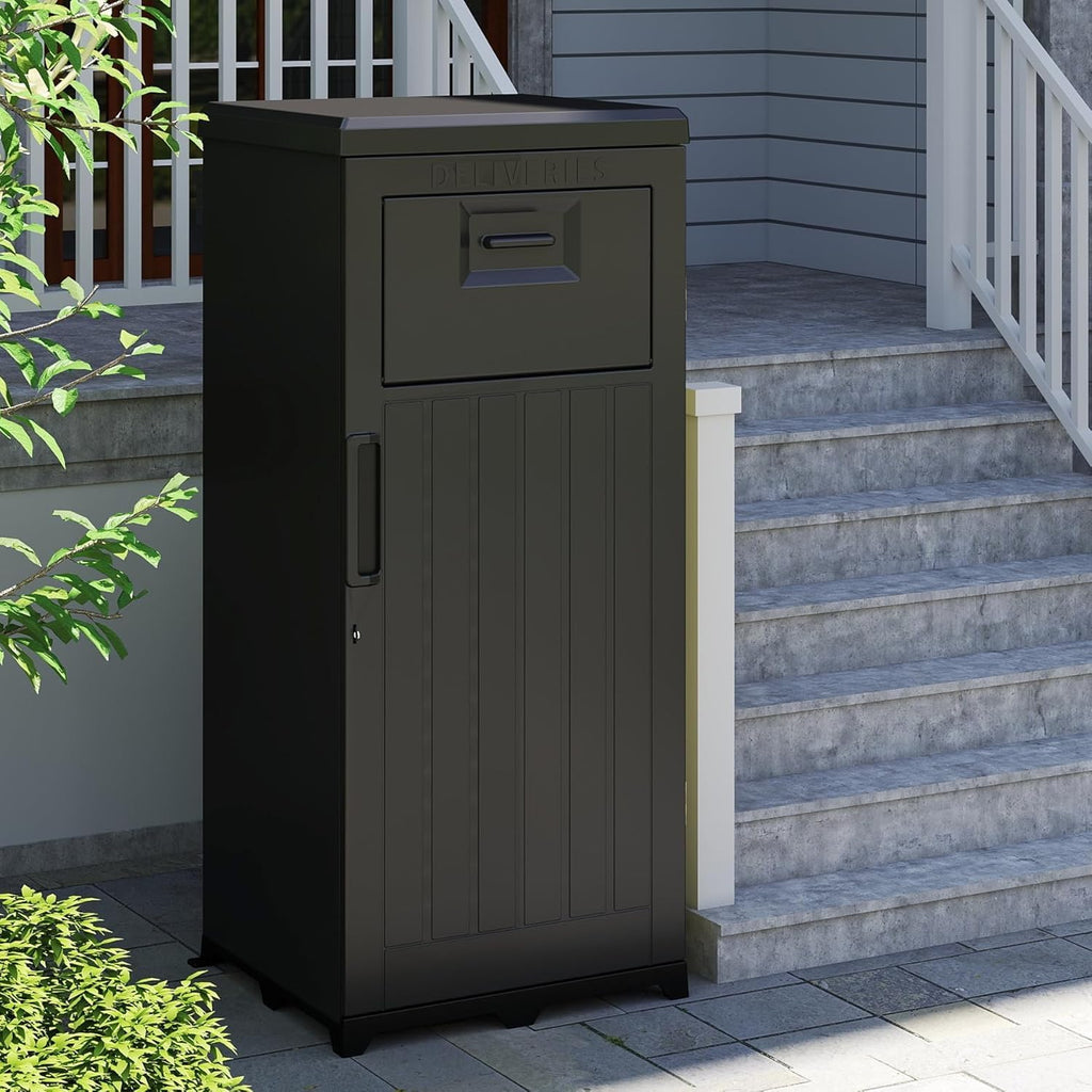 Package Delivery Box Box with Top Drop Chute for Packages