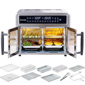 Dual-Zone Air Fryer Toaster Oven Combo, 28 QT XL Convection Oven