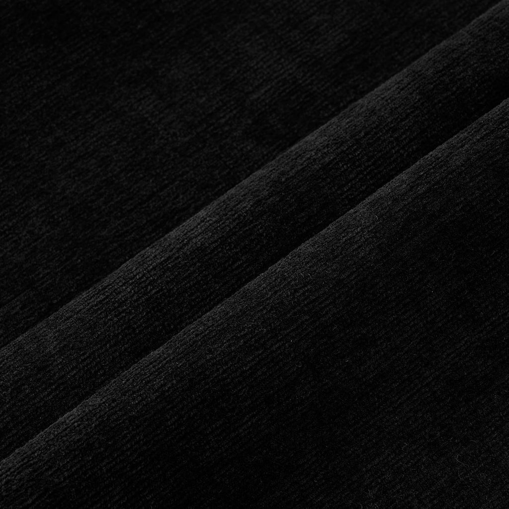 Black Chenille Couch Lumbar Throw Pillow Covers, 12x20