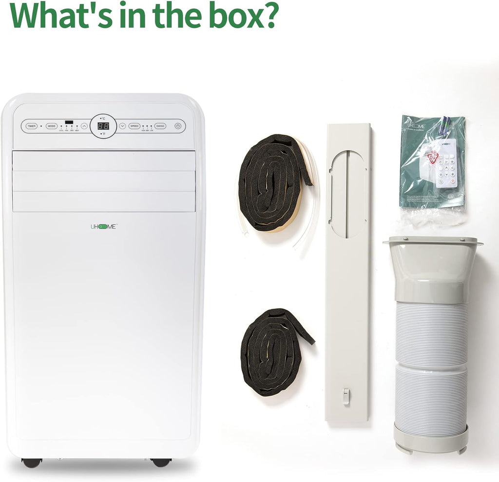 12000 BTU Portable Air Conditioner w/Heater up to 450 Sq. Ft, Ac Heater Combo Window Unit