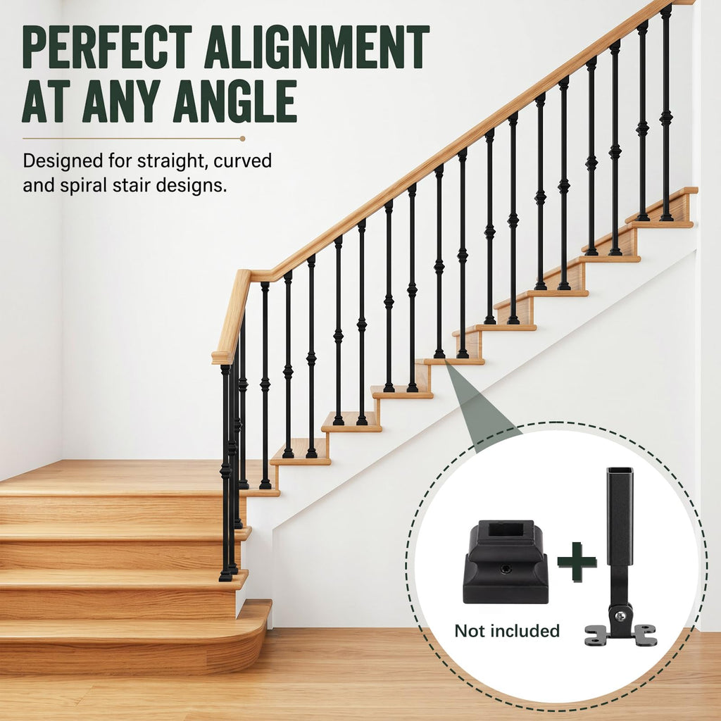 50 Pack Angle Adjustable Connectors for 1/2'' Square Balusters
