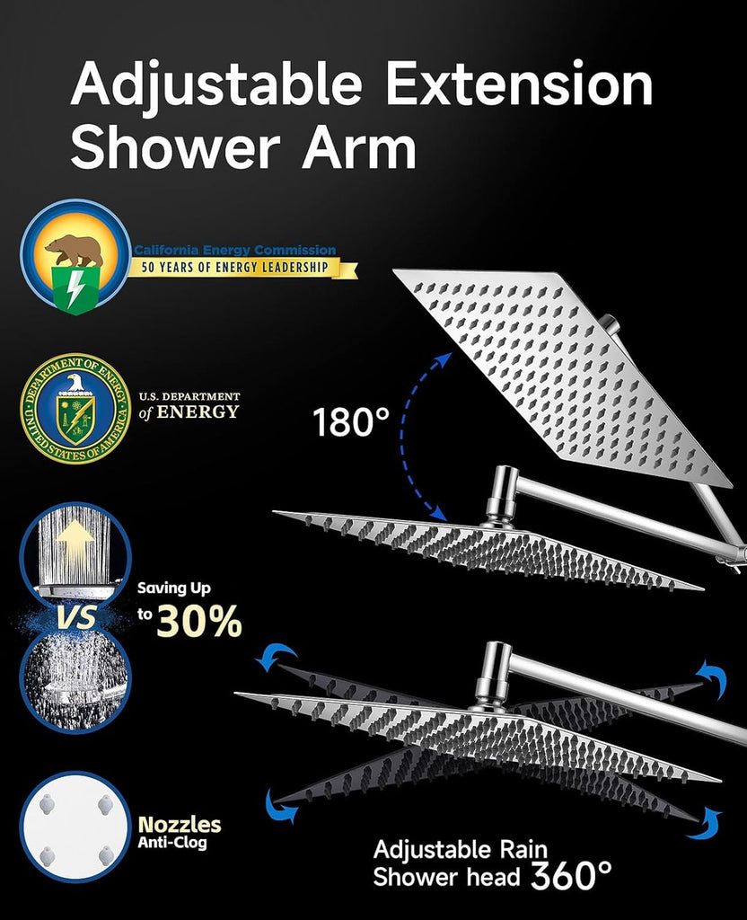 10 inch Rain Shower Head with Handheld Spray Stainless Steel