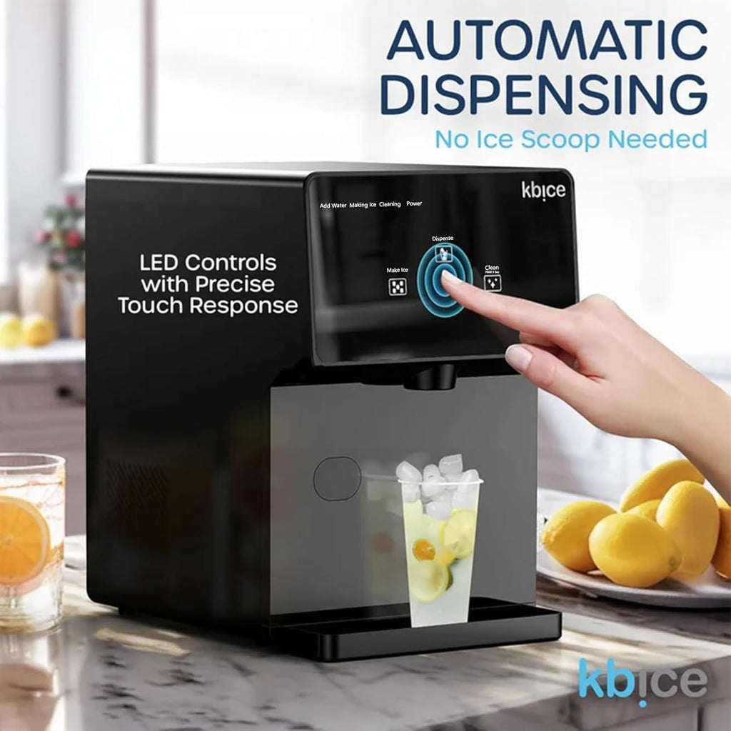Portable Bullet Ice Maker, 24Lbs/24H, 10 Mins Fast Ice, Self-Dispensing Countertop Ice Machine with Self-Clean