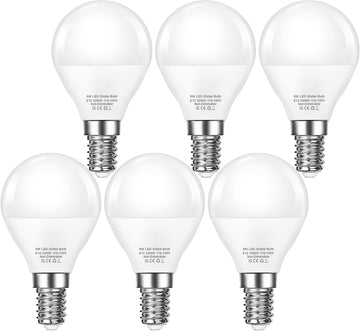 Ceiling Fan Light Bulb E12 Candelabra Base, 3000K Warm White 60W Equivalent