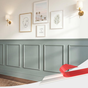 Peel and Stick 3Set Paintable Premade Wainscoting Panel